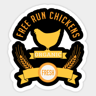 Free Run Chickens Sticker